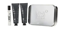 Mont Blanc Explorer Kit (Men's), Eau De Parfum 0.25 oz Mini & Aftershave Balm 1 oz & Shower Gel 1 oz & Travel Pouch