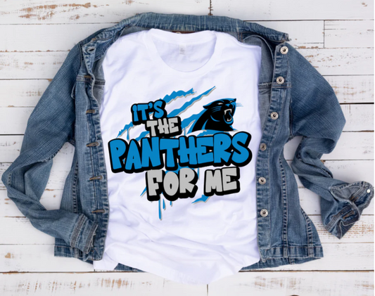 TSHIRT-IT'S THE PANTHERS FOR ME (Light Gray), 5.6 oz.